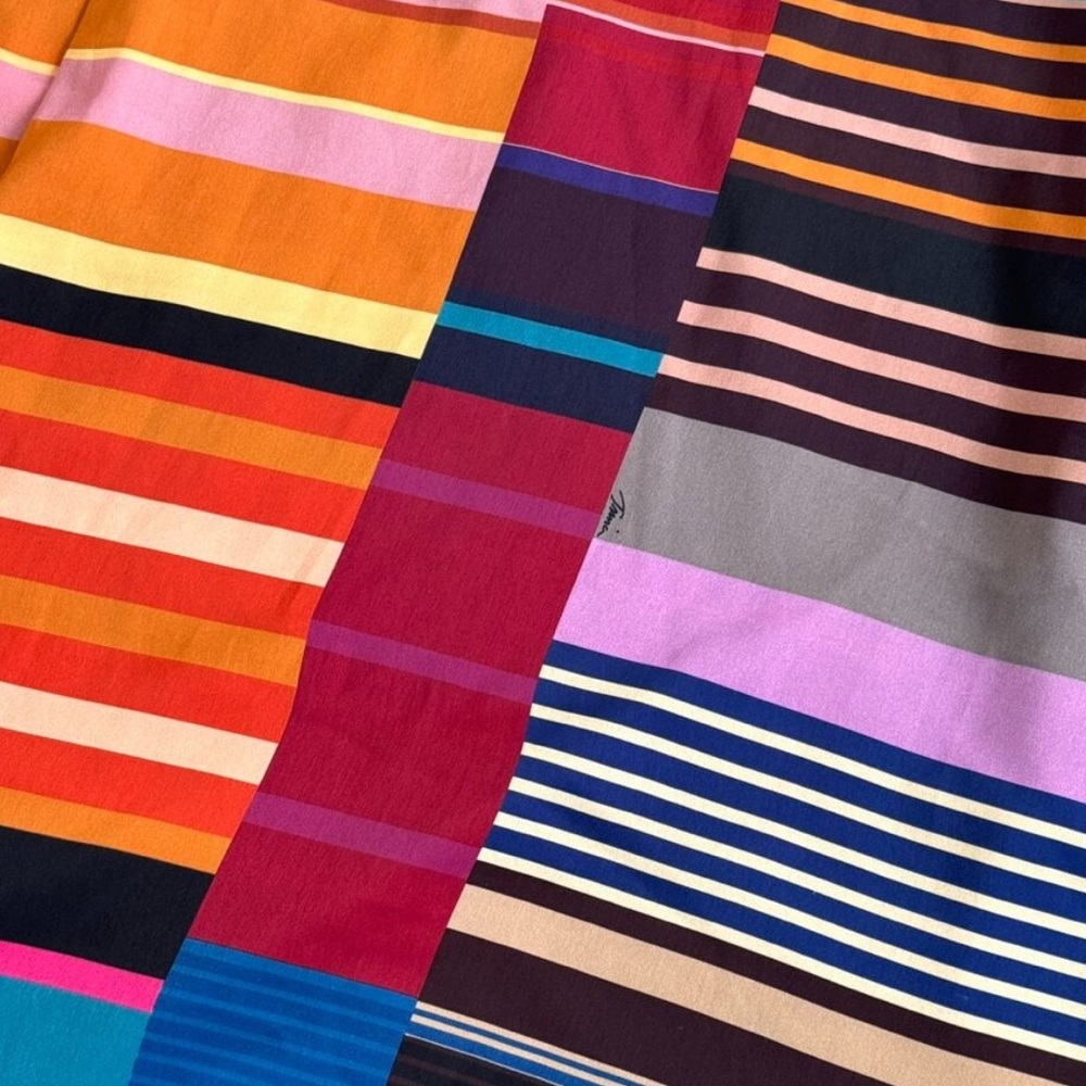 Colorful Striped Off-Shoulder Dress - Picture 3 of 8